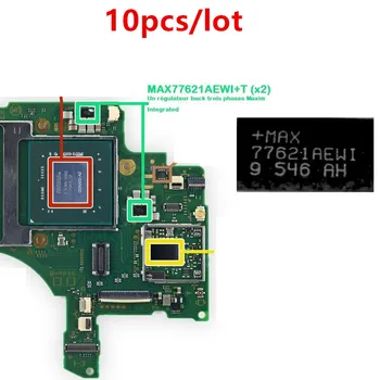 Nintendo Įjungti Konsolę pagrindinės Plokštės Remontas Dalis MAX77621AEWI MAX77621 Įtampos Reguliatorius Spardytis Galia BGA IC Chip 10vnt/daug
