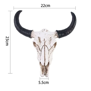 Derva 3D Gyvūnų Ragai, Laukinių gyvūnų Skulptūros Longhorn Karvės Kaukolė Galvos Sienų Apdaila
