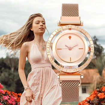 Mados Sūkurį Prabanga Moterų Laikrodžiai Zegarek Damski Magnetas Dirželis Atsitiktinis Laikrodžiai Moterims Reloj Mujer Laikrodžius Relogio Feminino