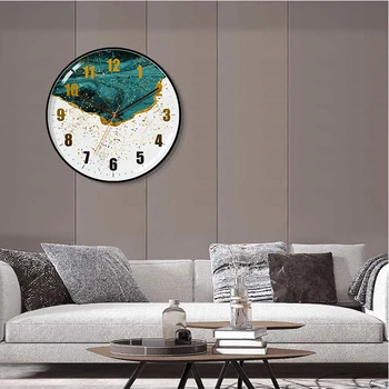 Naujas Sieninis Laikrodis Didelė Prabanga Tylus Judėjimas Laikrodžiai Metalo Raundų Tiksliai Valyti Sieniniai Laikrodžiai Modernus Dizainas, Vidaus Apdaila