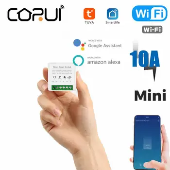 CORUI 10A Tuya Smart Switch WIFI 2 Būdas Kontroliuoti Laikmatis Belaidžio tinklo Jungiklis Smart Gyvenimo Nuotolinio Valdymo Suderinama Su Alexa 