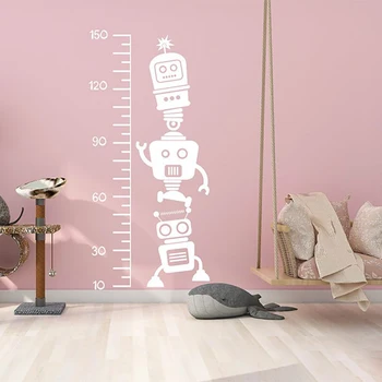 DECALYANG Animacinių filmų robotas aukščio matavimo sienos pasta vaikų kambarį vaikų augimo taisyklė augimo diagramos F-44