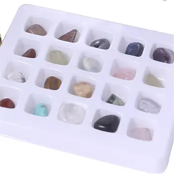 Didmeninė 3boxes/daug Naujų gamtinių kristalų rūdos pavyzdžius 20pcs sumaišyti 10to20mm perlas gamtinės geografijos mokymo pirminės medžiagos
