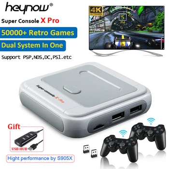 Retro WiFi Super Konsolės X Pro 4K HD TV Vaizdo Žaidimų Pultai PS1/PSP/N64/DC Su 50000+ Žaidimai Su 2.4 G Bevielio ryšio Valdikliai