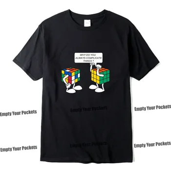 Vyriški T-shirt Aukštos Kokybės 100%medvilnės Įdomu Rubiko Kubo Spausdinimo Vasarą-Atsitiktinis, Atvėsti Laisvi O-kaklo T-shirt Vyrai Viršūnės