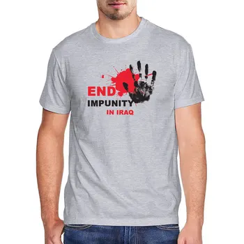 IRAKO Revoliucijos nebaudžiamam لافلات من العقاب T-Shirt Vyrams Drabužius Vasarą Harajuku T Shirt Mens 100% Medvilnės, trumpomis Rankovėmis Tees