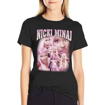 Nicki Minaj Rap Hip-Hop Derliaus Negabaritinių Marškinėliai Prekės ženklo Moterų Drabužiai, 100% Medvilnės Streetwear Didelis Dydis Viršūnes Tee