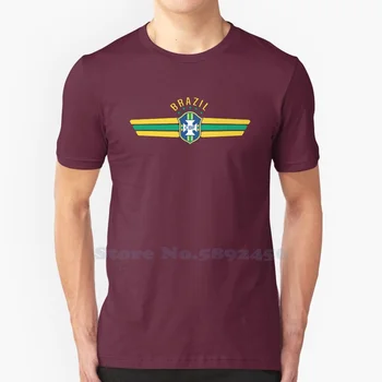 Brazilijos Futbolo Gerbėjas Pagrįstas Čempionatas Vokietijoje Dizaino Aukštos Kokybės Marškinėliai