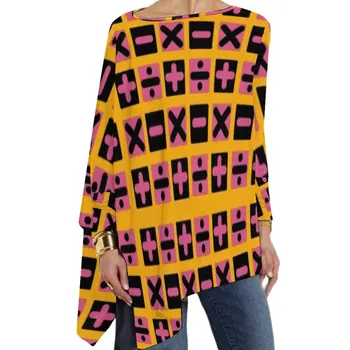 Jojo Print T Shirt Trish Una Įkvėpė Elegantiškas Long Sleeve T-Shirts Gatvės Mados Negabaritinių Marškinėliai, Moterų Topai Gimtadienio Dovana