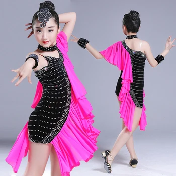 Merginos lotynų šokių sijonas veiklos rezultatų konkurencijos drabužiai, vaikų aukštos kokybės praktikos vertinimo šokių sijonas