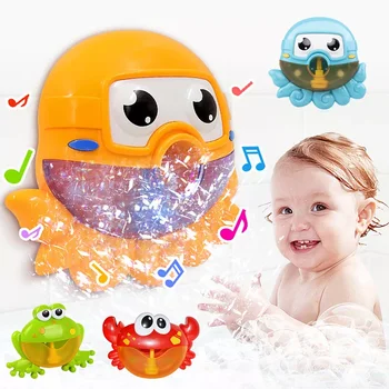 Vonios Žaislas Burbulas Maker Maudytis Vonioje Muilo Mašina Žaislo Lauko Pučia Burbulą Varlė&Krabų Vaikams Su Muzika Vandens Žaislas