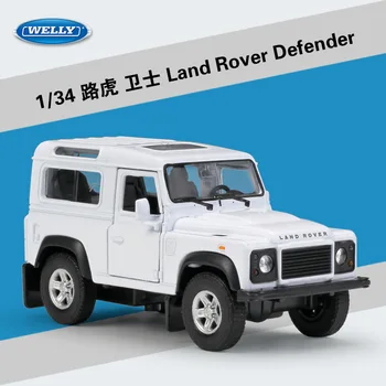 WELLY 1:34 Land Rover Defender Didelis Modeliu, Žaislas Automobilis Metalo Lydinio, Klasikinio lydinio Traukti Atgal Kolekcija Vaikams B27
