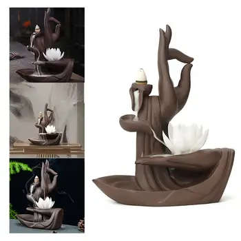 Kūrybinės Keramikos Lotus Moliuskui Smilkalų Degiklis Patalpų Smilkalų Laikiklis Namų Papuošalas Meditacija Censer Smilkalų Degiklis Papuošalai