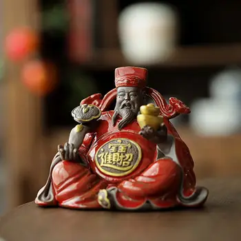Keramikos Kinijos Dievo Turtų Statula Lobis Dubenį Sėkmės Mammon Pinigų, Turtų Dievas Figūrėlės Kambarį Fengshui Papuošalai Dovana