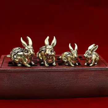 Kinų Naujieji Metai Lucky Rabbit Statula Grandinės Office 