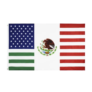 FLAGLAND 90x150cm MUMS MX JAV Meksika DRAUGYSTĖS vėliava