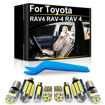 Automobilio LED Interjero Šviesos Canbus Toyota RAV4 RAV 4 XA10 20 30 40 50 1998 2004 2006 2018 2019 2020 2021 Priedai Patalpų Lempos