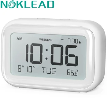 NOKLEAD LCD Skaitmeninis žadintuvai Su Kalendoriniais Namų Termometras 12/24 Formatas Perjungimo Multi-Funkcija, Žadintuvas, Miegamojo