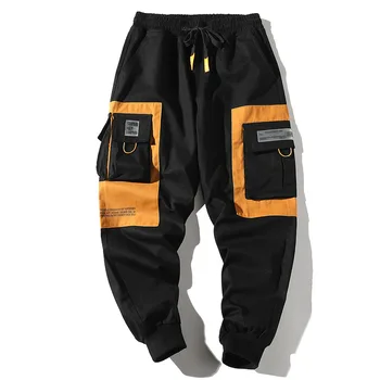 Multi Pocket Krovinių Kelnės Vyrams, Atsitiktinis Jogger Hip-Hop Kelnės Vyriškos Lauko Dirbti Streetwear Mados Elastinga Juosmens Sweatpants