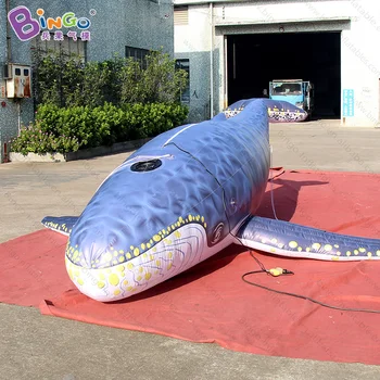 Individualų 5 Metrų ilgio milžinas pripučiamas banginis aukštos kokybės skaitmeninė spauda dekoratyvinis susprogdinti banginis replika rodyti žaislai