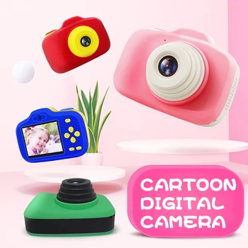 Vaikų Žaislai Vaikams Skaitmeninis Fotoaparatas Animacinių filmų Mergina Žaislą Dovanų Mini Skaitmeninės Kameros 1080P Dual Camera 2.3 colių Ekranas