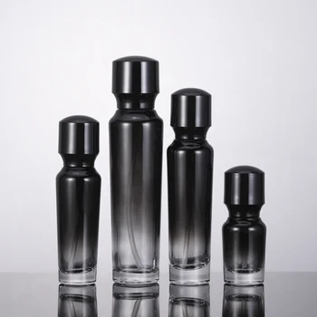 50ml juodos spalvos stiklo butelis su siurblio losjonas/emulsija/serumo/skysta esmė/pagrindas odos Kosmetikos Pakuotės