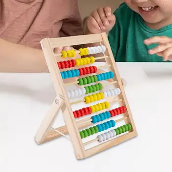 Mediniai Abacus Švietimo Skaičiavimo Kadrų Žaislas Vaikams, kurie mokosi Matematikos, Skaičiavimo Kadrų Švietimo Žaislas 10 Eilučių Abacus Kūdikiai Berniukai