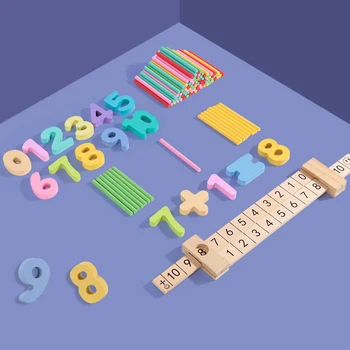 Montessori Ugdymo Matematikos Žaislų, Mokymosi Žaislai, Vaikų Saugos Spalvinga Bambuko Skaičiavimo Lazdelės Matematikos Mediniai Montessori