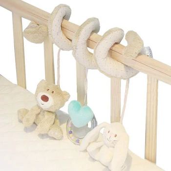 Mielas Bear Rabbit Minkštas kūdikio lovos Kabinti žaislų Spiralės Veiklos triušis Apvalios Lovos Kūdikiams Švietimo Barškučių Žaislai 
