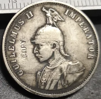 1892 M. Vokietijos Rytų Afrikos 0.5 Rupie - Wilhelm IISilver Padengti Monetos