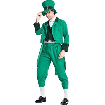 Cosplay Helovinas St. Patrick ' s Day Airijos Goblin Kostiumas Elf Kostiumas Suaugusiųjų Vyrų Kostiumas Atostogų Šalis Šalis Kostiumas