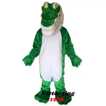 Naujas Suaugusiųjų Putų Žalia Didelis Aligatorius, Krokodilas Šalies Talismanas Kostiumas Kalėdų Fancy Dress Helovinas Mergina Talismanas Kostiumas Nemokama Laivas