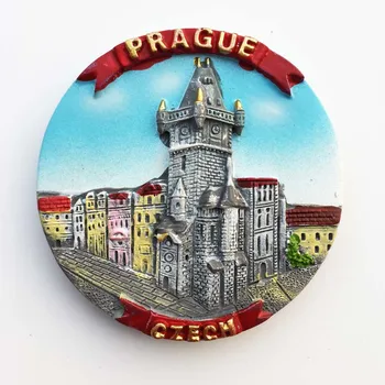 QIQIPP Turistų suvenyrų magnetiniai lipdukai, šaldytuvas magnetai orientyrą miesto rotušėje Praha, čekijos Respublika