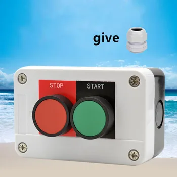 Du pozicija mygtuką perjungti lauke kontrolės kasetė start stop butas mygtuką dviejų hole mygtuką box 2 skylė vandeniui nelaidus plastikas