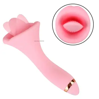 Liežuvio Vibratorius Spenelių Gyvis Masažas Moterų Masturbator Blowjob Klitorio Stimuliatorius 10 Greičio Žodžiu Lyžis Sekso Žaislas Moterims