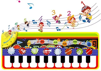 Didelis Dydis Kūdikių Muzikinis Kilimėlis Žaislų Fortepijonui Žaislas Infantil Muziką Mat Vaikai Ankstyvojo Ugdymo Mokymosi Vaikams Dovanas 10 klavišus 10 dainos