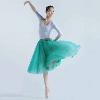 Baleto Šokių Šifono Sijonas Moterims Veiklos Kostiumas Ballerina Drabužius Klasikinio Šokio Dėvėti Šokėja Apranga, Ilgas Sijonas JL2316