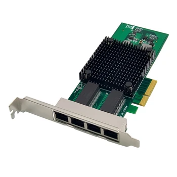 WX1860 PCI-E X4 Serverio Tinklo plokštė, 4 Port Gigabit Server Tinklo plokštė RJ45 Ethernet Tinklo plokštė
