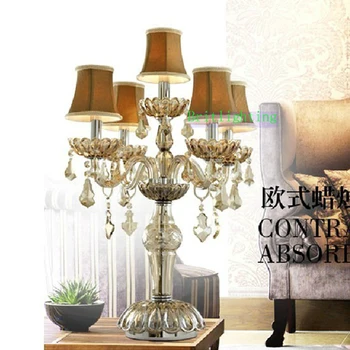 Deluxe Europos Kristalų stalo lempos kambarį oro Apdaila, stalo lempos, skaitykla, miegamojo Lempa, Žvakė stalo lempa