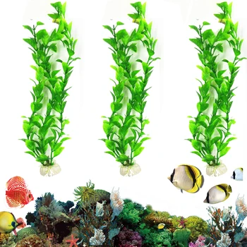 KARŠTO Dirbtinis Žaliųjų jūros Dumblių Ryškus Vandens Augalai, Plastikiniai Žuvų Bakas Augalų Papuošalai Akvariumas