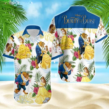 Grožio ir Žvėrys Havajų Marškinėliai Disney 