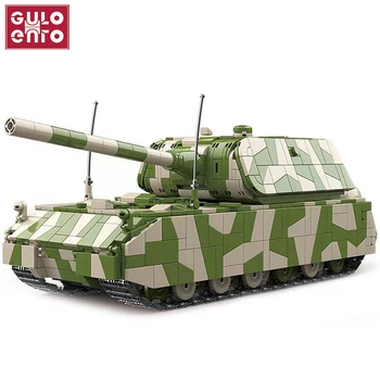Karinės Serija vokietijos antrojo pasaulinio KARO Žiurkės Sunkusis Tankas Modelio Rinkinys Su Lėlėmis 