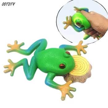 Minkštas Big Green Frog Antistress Kamuolys Žaisti Pokštas Kamštukas Žaislas Suspaudus Minkštos Gumos Varlė