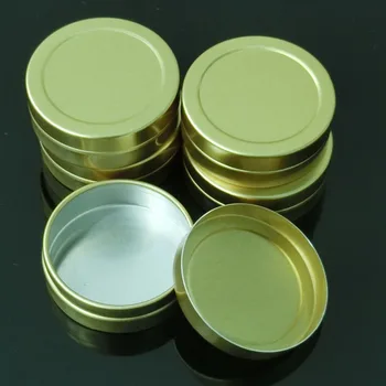 5ps 20g Aliuminio Kosmetikos Indeliai Milteliai & Tabletes Kelionės Nešiojamų Indelį Grietinėlės Tuščias Daugkartiniai Konteinerių Kosmetika Aukso Sidabro